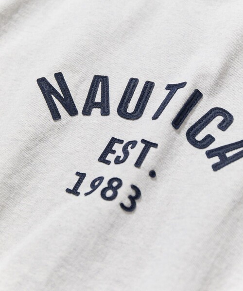 「NAUTICA」 半袖Tシャツ X-LARGE ライトグレー メンズ_画像5