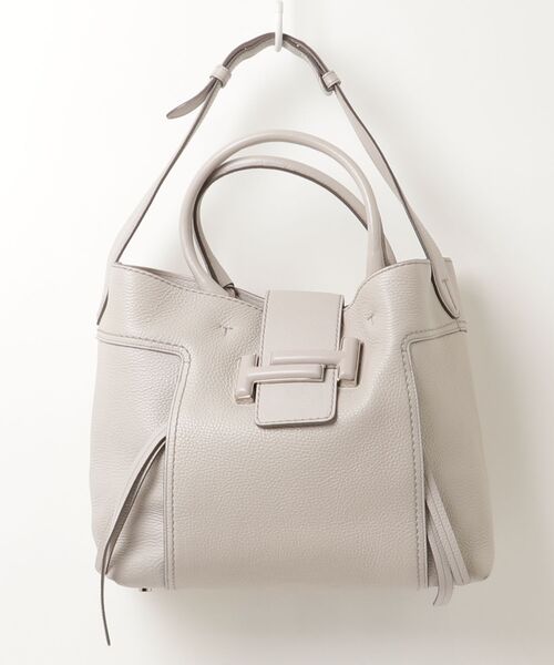 TOD'S（トッズ） ダブルT 2WAYバッグ - グレー レディース : ZOZOTOWN