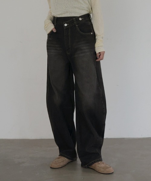 「hellam」 デニムパンツ SMALL インディゴブルー レディース_画像3
