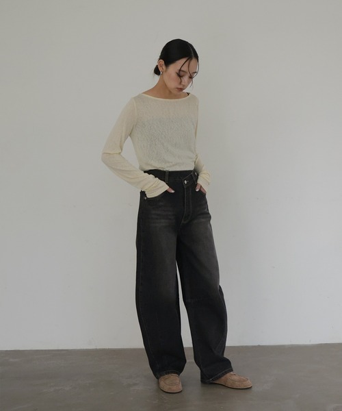 「hellam」 デニムパンツ SMALL インディゴブルー レディース_画像5