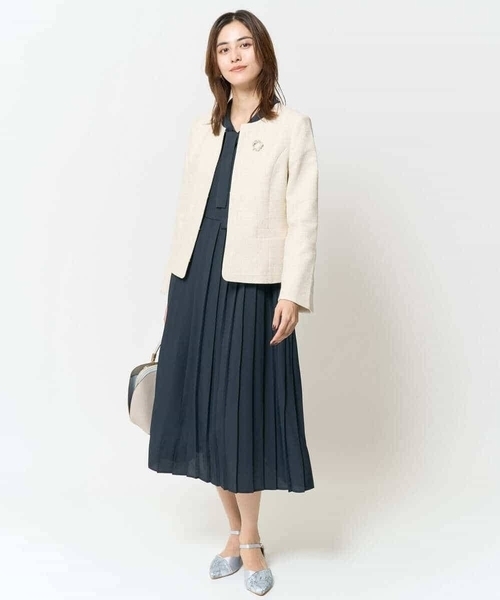 「a.v.v」 長袖ワンピース 36 ネイビー レディース_画像9