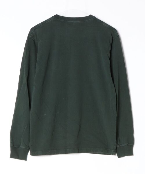 「BEN DAVIS」 ワンポイント長袖Tシャツ M グリーン メンズ_画像2