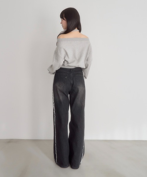 「mellowneon」 デニムパンツ FREE ダークブルー レディース_画像8