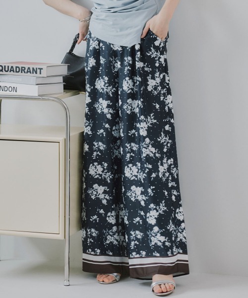 slattgir（スラットジール） ワイドパンツ パンツ 高身長 総柄プリント