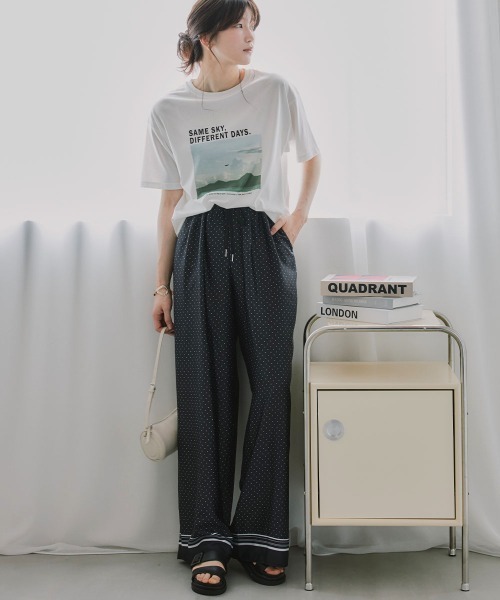 slattgir（スラットジール） ワイドパンツ パンツ 高身長 総柄プリント