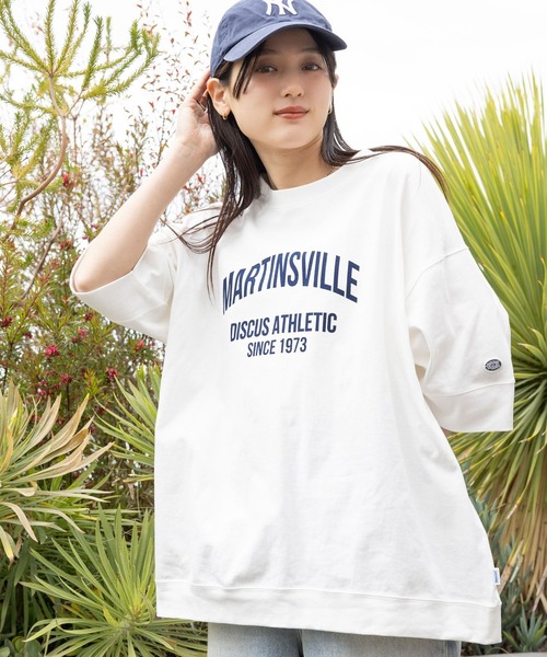 「DISCUS ATHLETIC」 半袖Tシャツ FREE ホワイト レディース_画像7