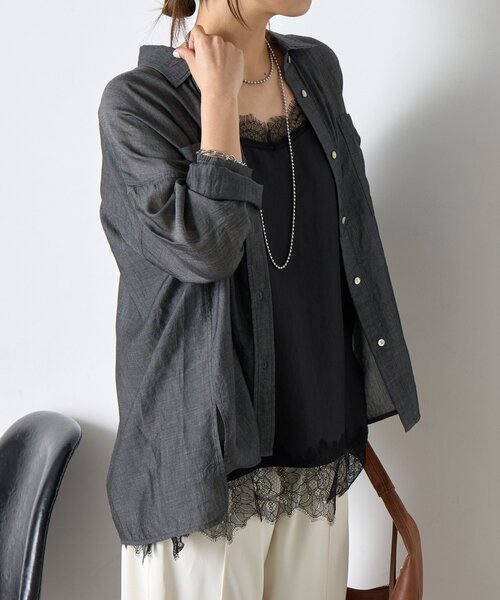 「Jena espace merveilleux」 長袖シャツ FREE ブラック レディース_画像5