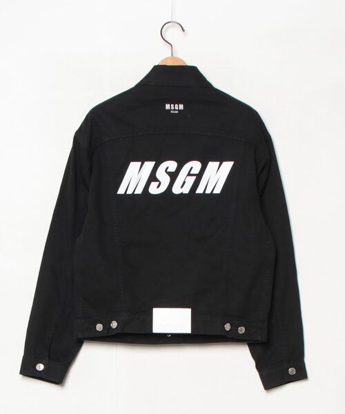 「MSGM」 デニムジャケット 40 ブラック レディース_画像2