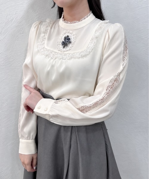ブラウス シャツ ローズ刺繍レースカメオブラウス/fint フィント レディース | an another angelus | 15