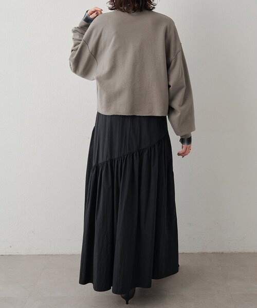 定価23100円　新品タグ付き　ウィムガゼット　ビンテージタフタスカート Whim Gazette（ウィム ガゼット） ロング スカート 切替ヴィンテージ