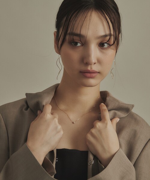 COCOSHNIK（ココシュニック） ネックレス K18ダイヤモンド フチミル