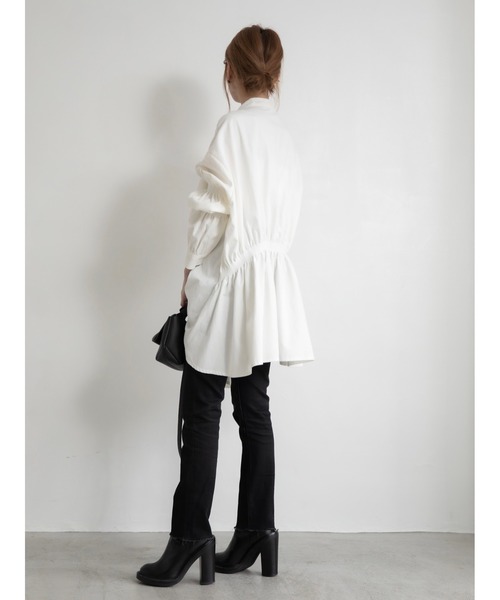 マチャット 21SS シャツボレロ ブラウス アシンメトリー デザイン amel（エイメル） シャツ ブラウス アシンメトリーデザインシャツ
