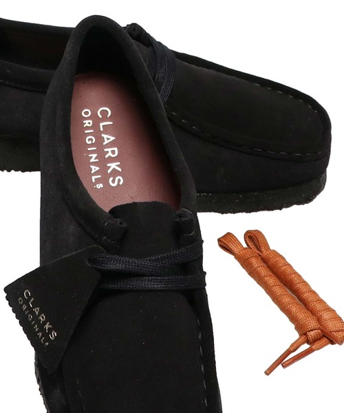 レディース シューズ Clarks Wallabee. Black Sde / クラークス ワラビー｜zozo｜08