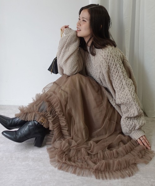 CORNERS（コーナーズ） スカート チュールティアードスカート