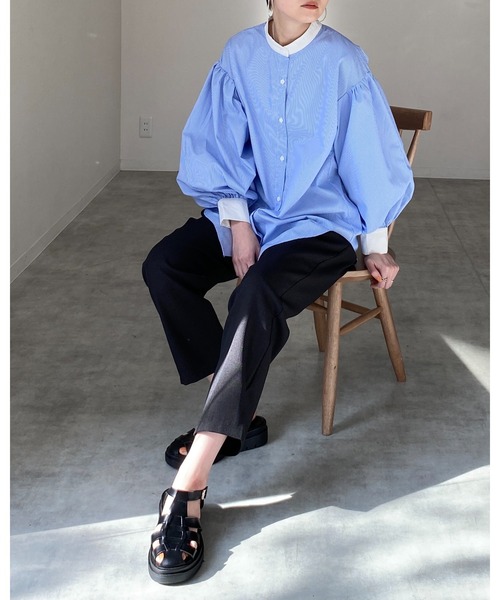FLOWER COLLAR BLOUSE - LIMITED COLORS - ｜nest Robe