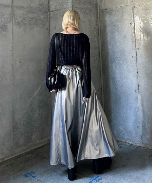 PAGEBOY カーディガン フェザーメッシュカーディガン レディース