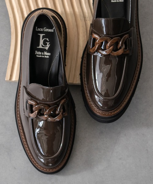 Luca Grossi（ルカグロッシ） ローファー 「Luca Grossi」ワントーン