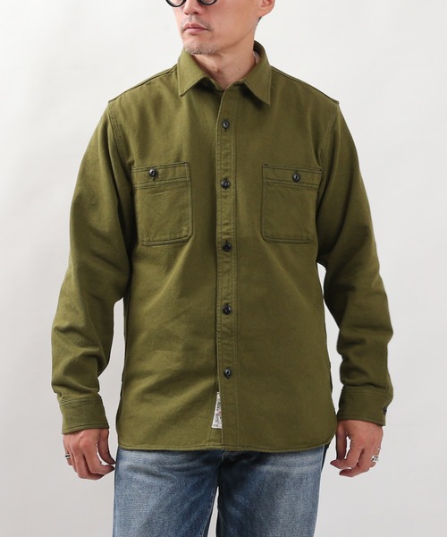 シャツ ブラウス HOUSTON ヒューストン 40766 SOLID VIYELLA SHIRT