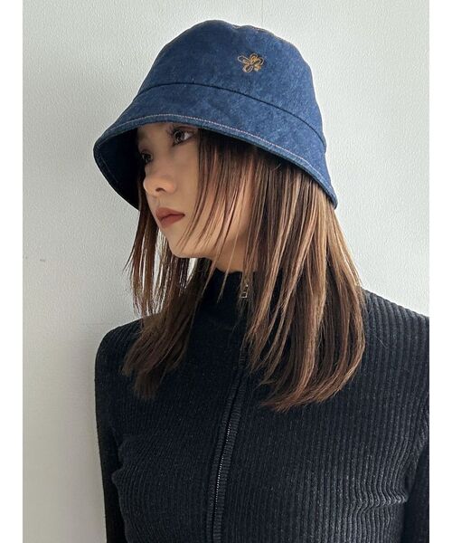 EMODA 帽子 ハット STITCH DENIM BUCKET HAT レディース