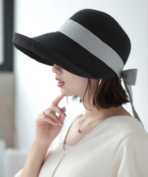 Little＆More 帽子 ハット 2way麦わら帽子 レディース