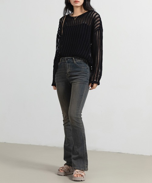 B444-48 ESCADA ニット セーター ブラック レディース L レディース
