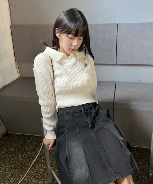 ニット セーター A'GEM/9 × .kom 「muah muah/ムーアムーア