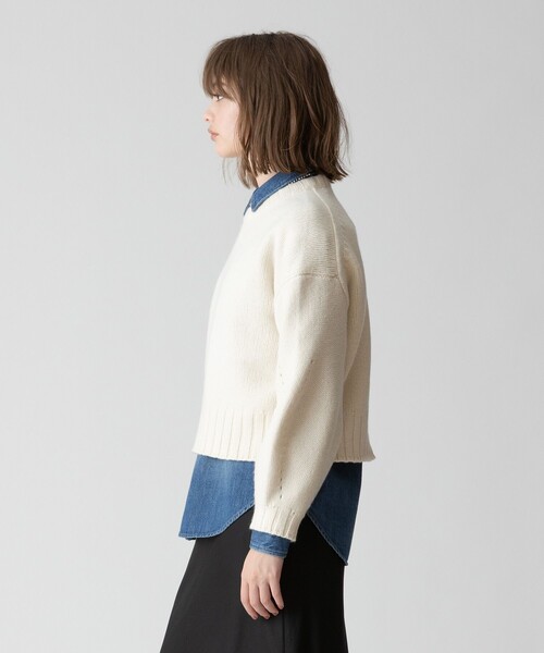 ニット セーター ウールカシミヤランタンスリーブプルオーバー レディース allureville ニット セーター ウールカシミヤランタンスリーブ