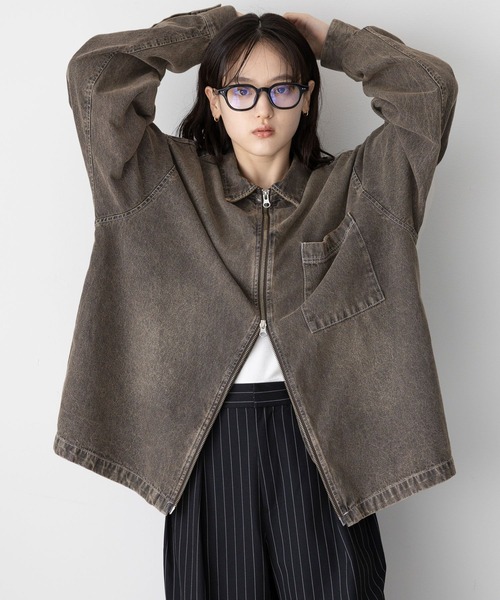 RAGEBLUE（レイジブルー） ブラウス シャツ 「UNISEX」 overdyed denim