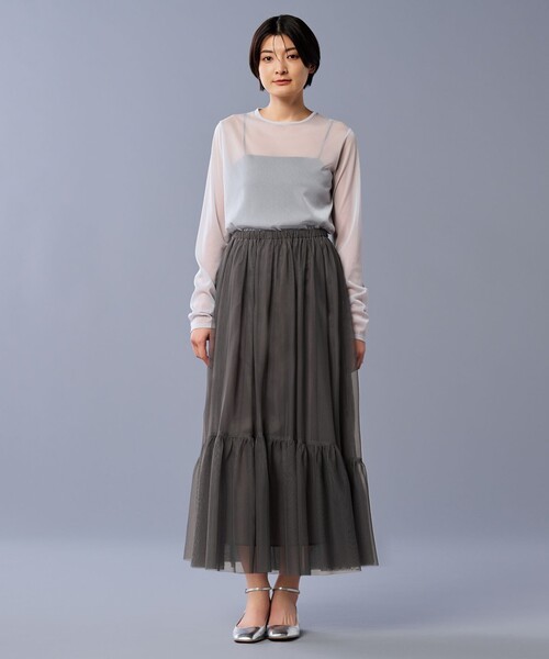 uncrave tシャツ トリコットシフォン クルーネック カットソー