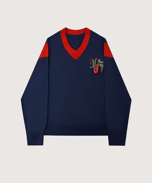 ニット セーター ビッグリボンネイビーニット Big Ribbon Navy Knit レディース