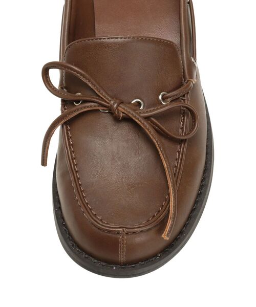 Ungridフェイクレザーデッキシューズ Ungrid デッキシューズ モカシン フェイクレザーデッキシューズ