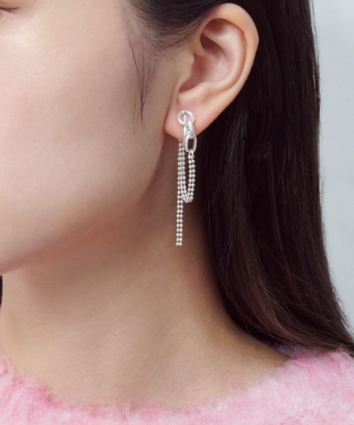 ◆HBALENCIAGA◆ゴールドの女性用BチェーンXSイヤリング GOLDY イヤリング ボヘミアン シック チェーン レディース