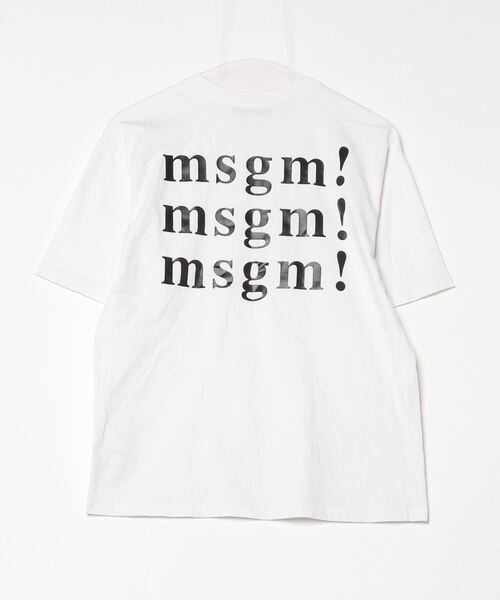 「MSGM」 半袖Tシャツ X-SMALL ホワイト レディース MSGM 「MSGM」 半袖Tシャツ X-SMALL ホワイト レディース
