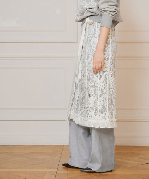 IENA LA BOUCLEチュールラッフルスカート IENA LA BOUCLEチュールラッフルスカート