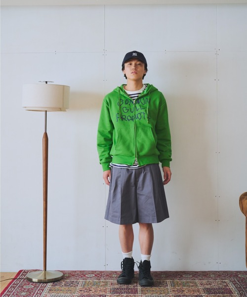 ハーフデニムパンツcommon gull products 曖昧なチェックハーフパンツ（その他パンツ）｜common gull