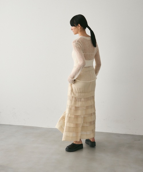 スカート M_ SEETHROUGH SKIRT セール】【M_】SEETHROUGH スカート（スカート）｜M_（エム