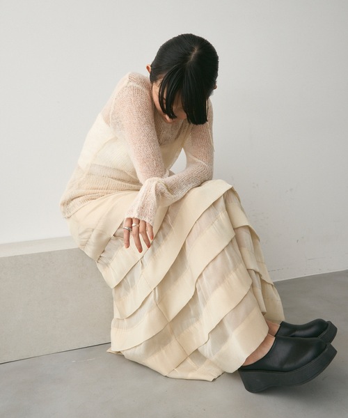 シースルースカート フラワーレースシースルースカート|allureville OFFICIAL SITE