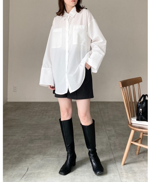 ブラウス シャツ OVER シャツ レディース シャツ 長袖 ゆったり レディース ストライプ柄シャツ 長袖