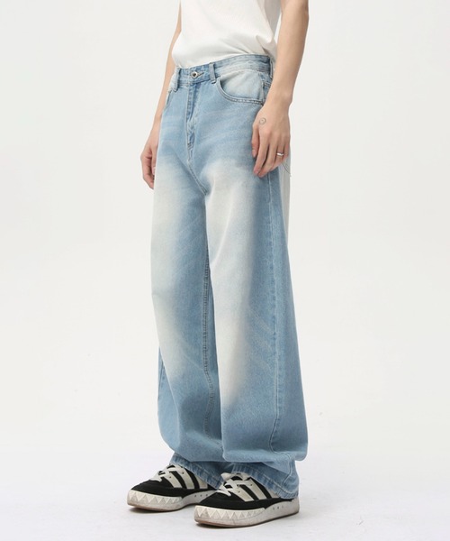 WESTBOY ジーンズ ヴィンテージ加工 ルーズデニムパンツ