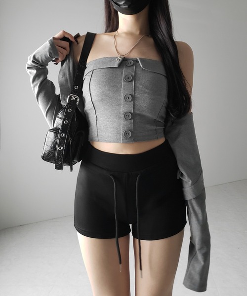 マイクロウェーブ 黒 レースショートパンツ me+em select パンツ 「 2color ／3size 」マイクロミニ
