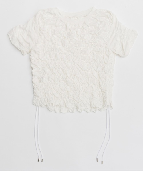 【MAISON SPECIAL】Shirring T-shirt Shirring T-shirt