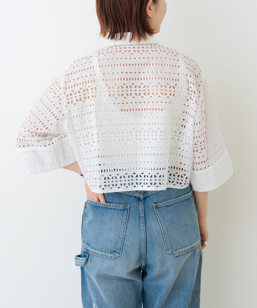Spick＆Span ブラウス シャツ 「追加」レースショートシャツ