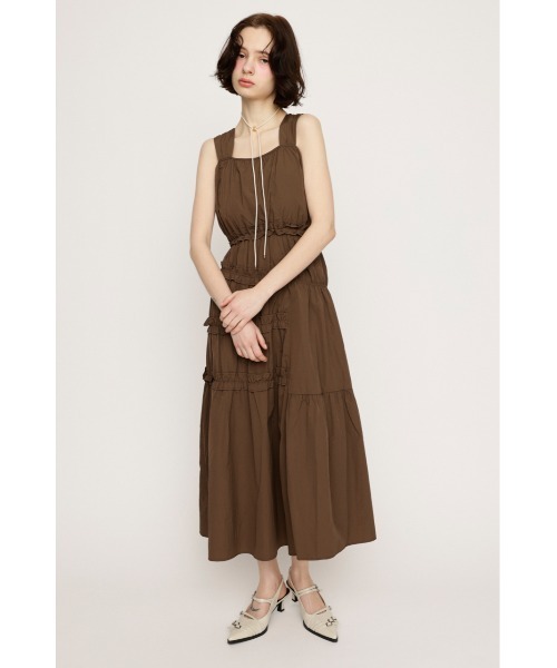 国内発送・すぐ届く 【The Row】アシンメトリーワンピース セール】ASYMMETRY FRILL L/OP アシンメトリー フリル ロング