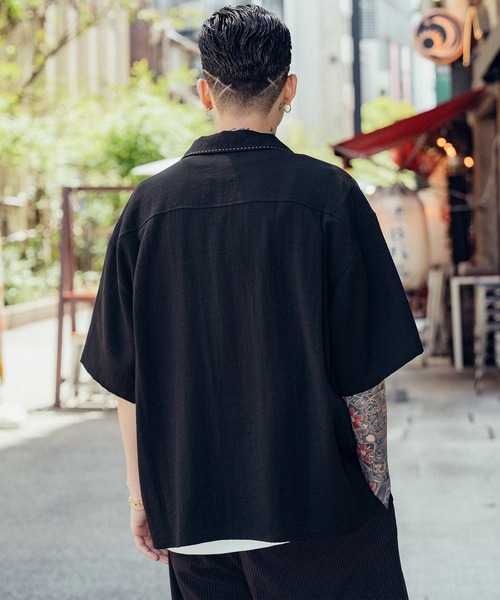 Subciety（サブサエティ） シャツ Hand stitch panel shirt メンズ