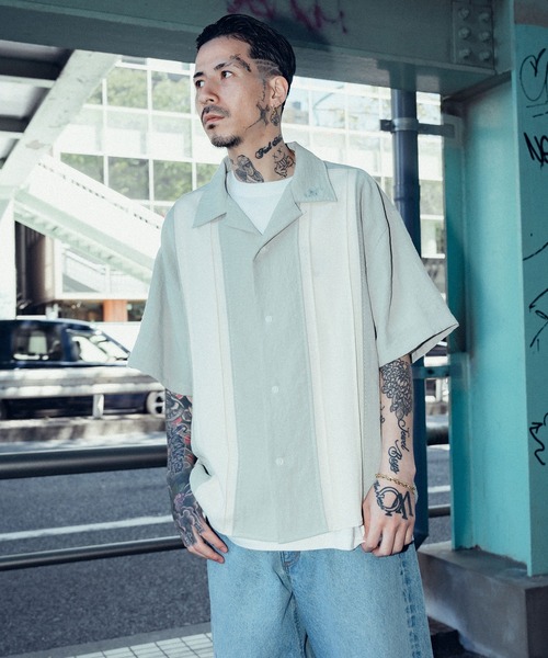 Subciety（サブサエティ） シャツ Hand stitch panel shirt メンズ