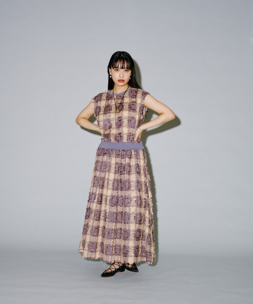 美品✨　sheller スカート　ブロックチェック　ミモレ丈　フレア　サイズS 美品✨ sheller スカート ブロックチェック ミモレ丈 フレア