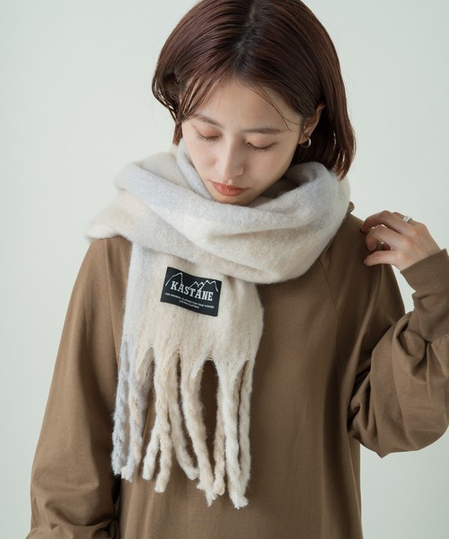 「Kastane」 マフラー FREE オレンジ レディース_画像7