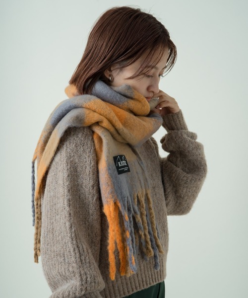 「Kastane」 マフラー FREE オレンジ レディース_画像8