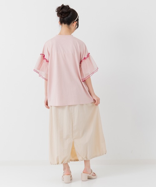 JAM & LINK tシャツ 袖チュールフリルTシャツ キッズ 子供服 女の子 