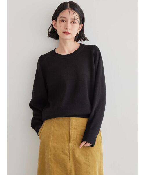 「AMERICAN HOLIC」 長袖ニット L 杢グレー レディース_画像4